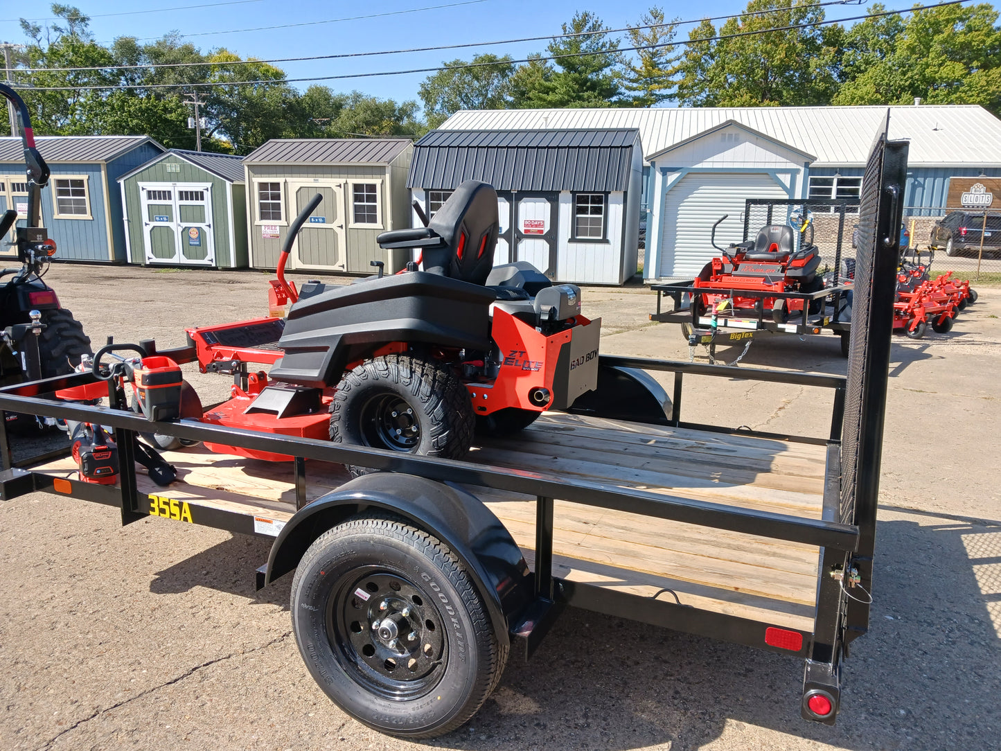 Bad Boy ZT Elite + 6x10 Big Tex Trailer + FREE 80v String Trimmer & Blower