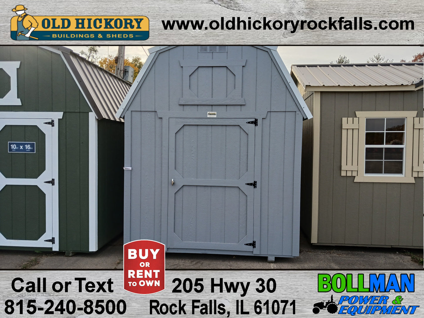 Old Hickory 8x12 Lofted Barn B33
