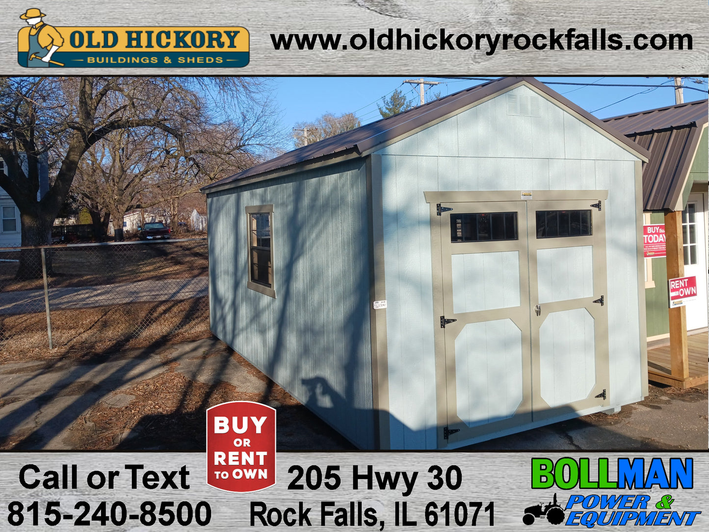 Old Hickory 10x20 Utlity Shed 8ft Walls B34