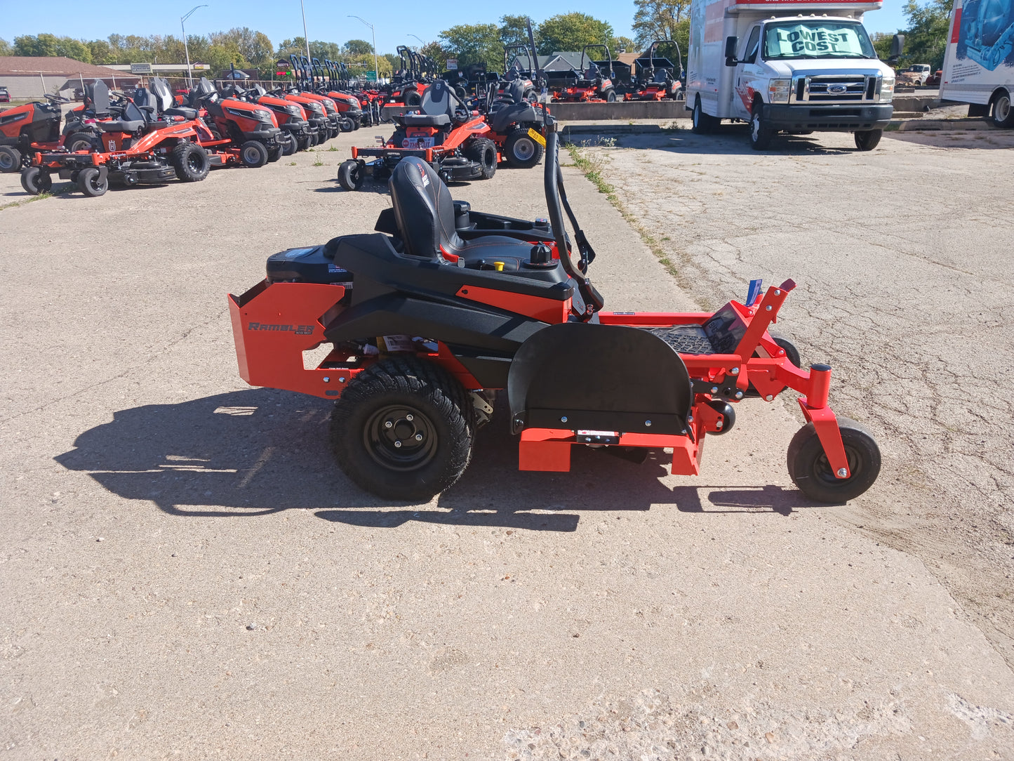 Bad Boy MZ Rambler Zero Turn Package – Big Tex Trailer + 80V Trimmer & Blower