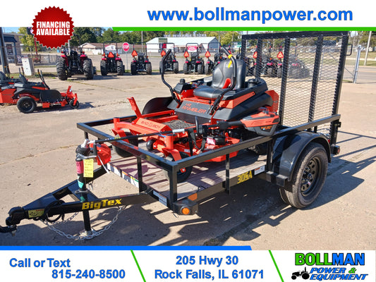 Bad Boy MZ Rambler + 5x8 Big Tex Trailer + FREE 80v String Trimmer