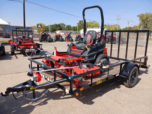 Bad Boy Maverick + 6x12 Big Tex Trailer + FREE Gas String Trimmer & Blower