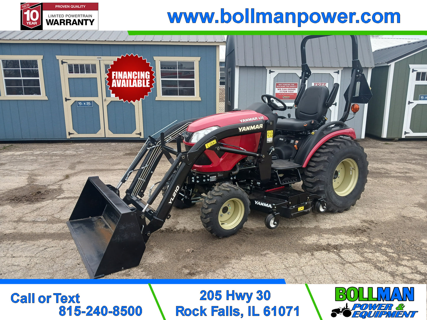 Yanmar SA425 w/ Front Loader & 60" Mower