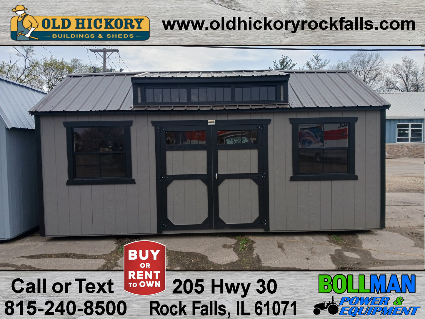 Old Hickory 10x20 Utlity Shed w/ Dormer B36