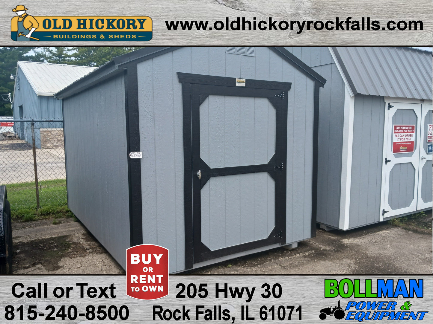 Old Hickory 8x12 Utlity Shed B38