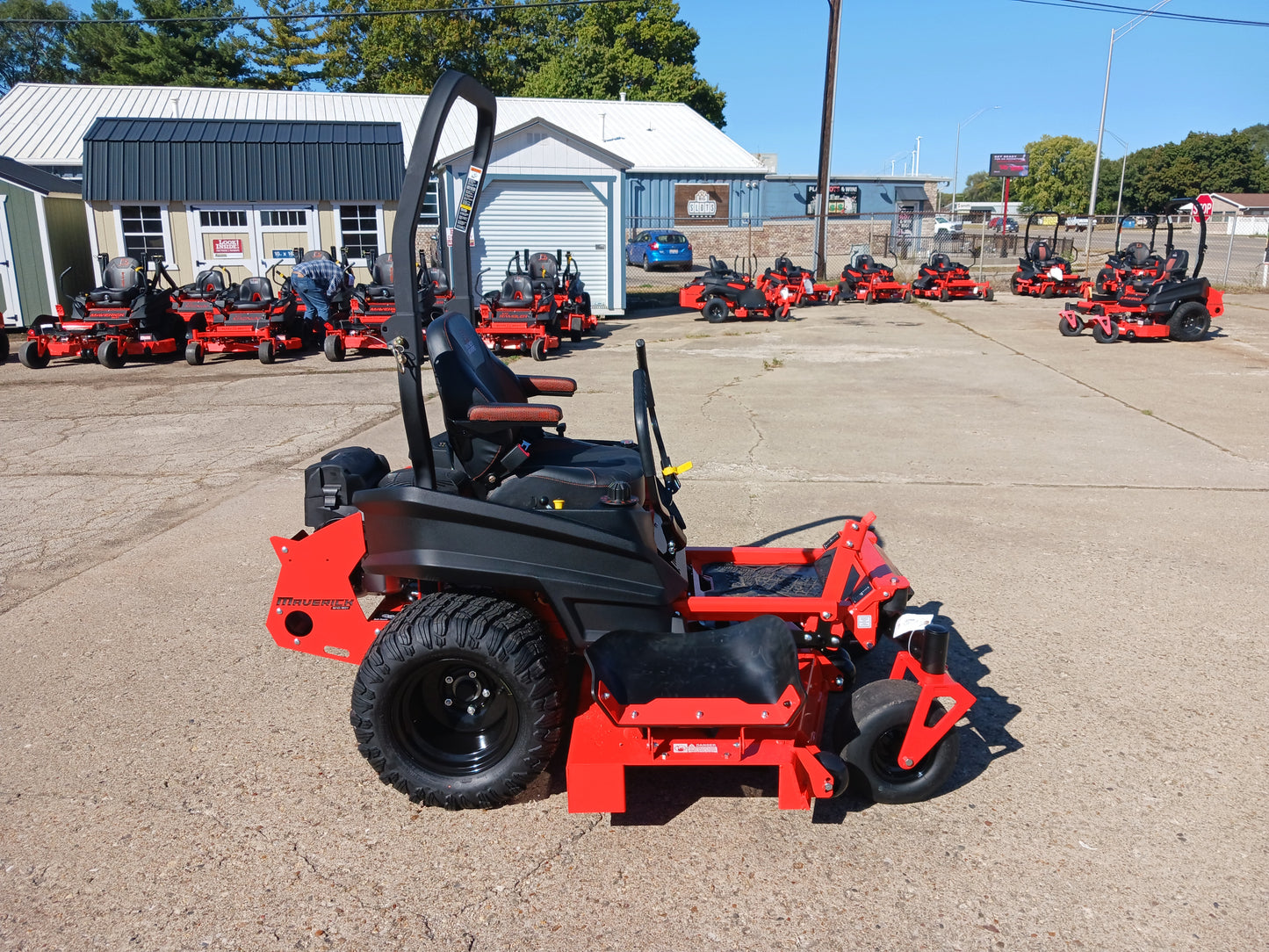 Bad Boy Maverick HD Zero Turn Package – Big Tex Trailer + 80V Trimmer & Blower