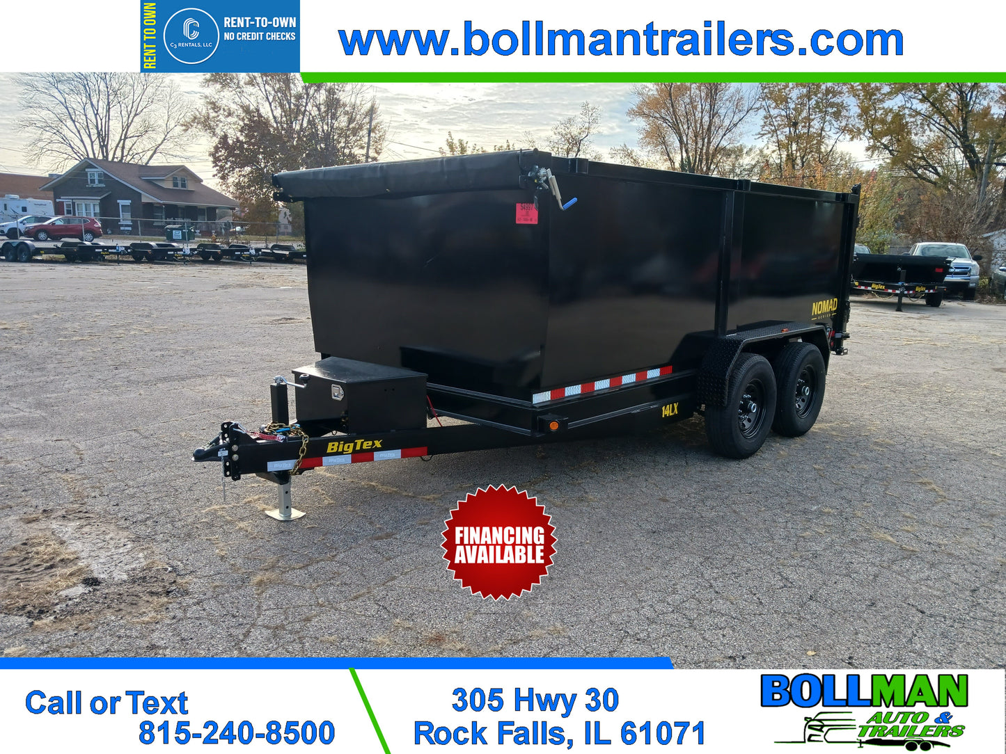 Big Tex 14LX 4' Side Dump Trailer