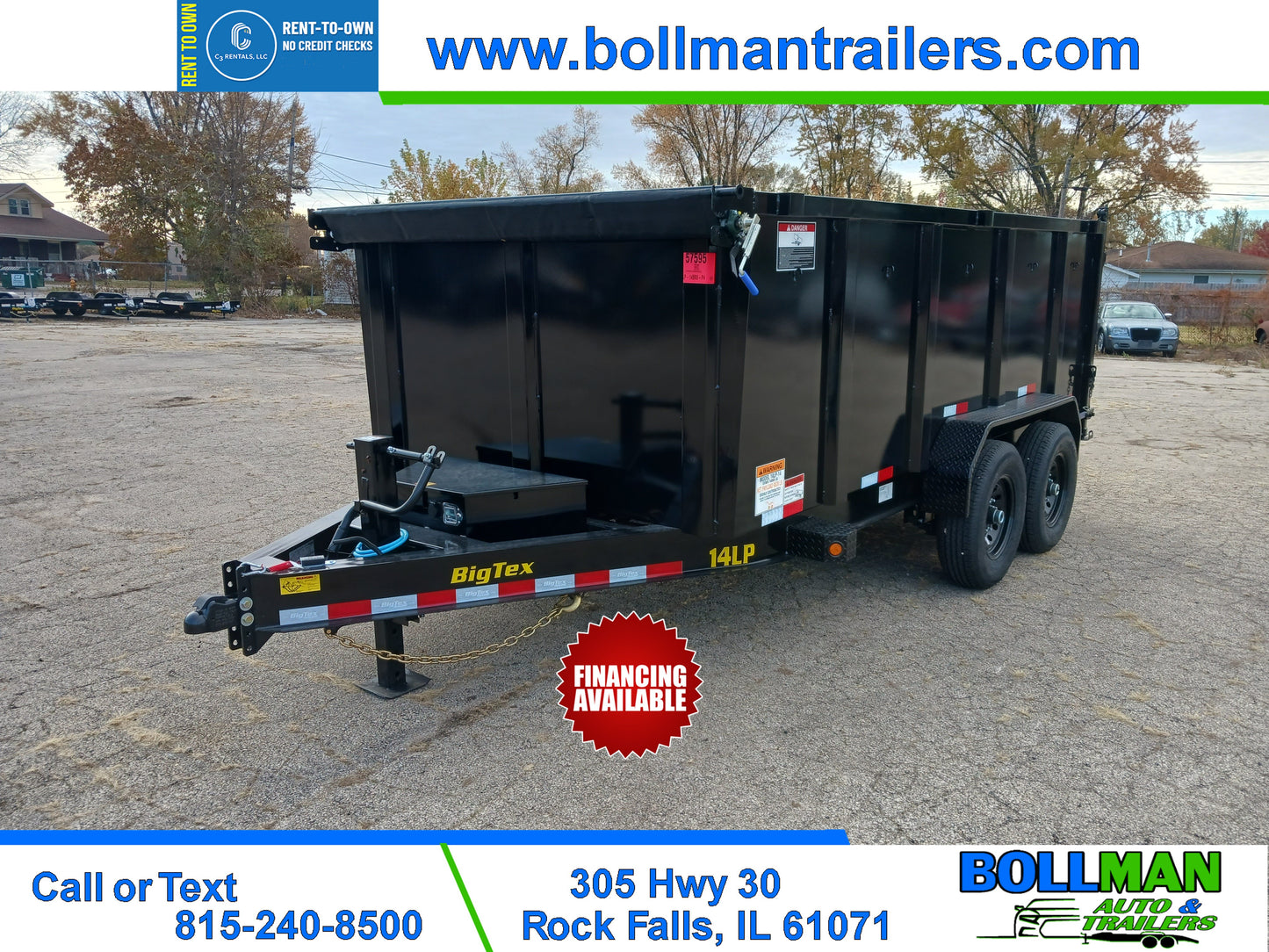 Big Tex 14LP 4' Side Dump Trailer