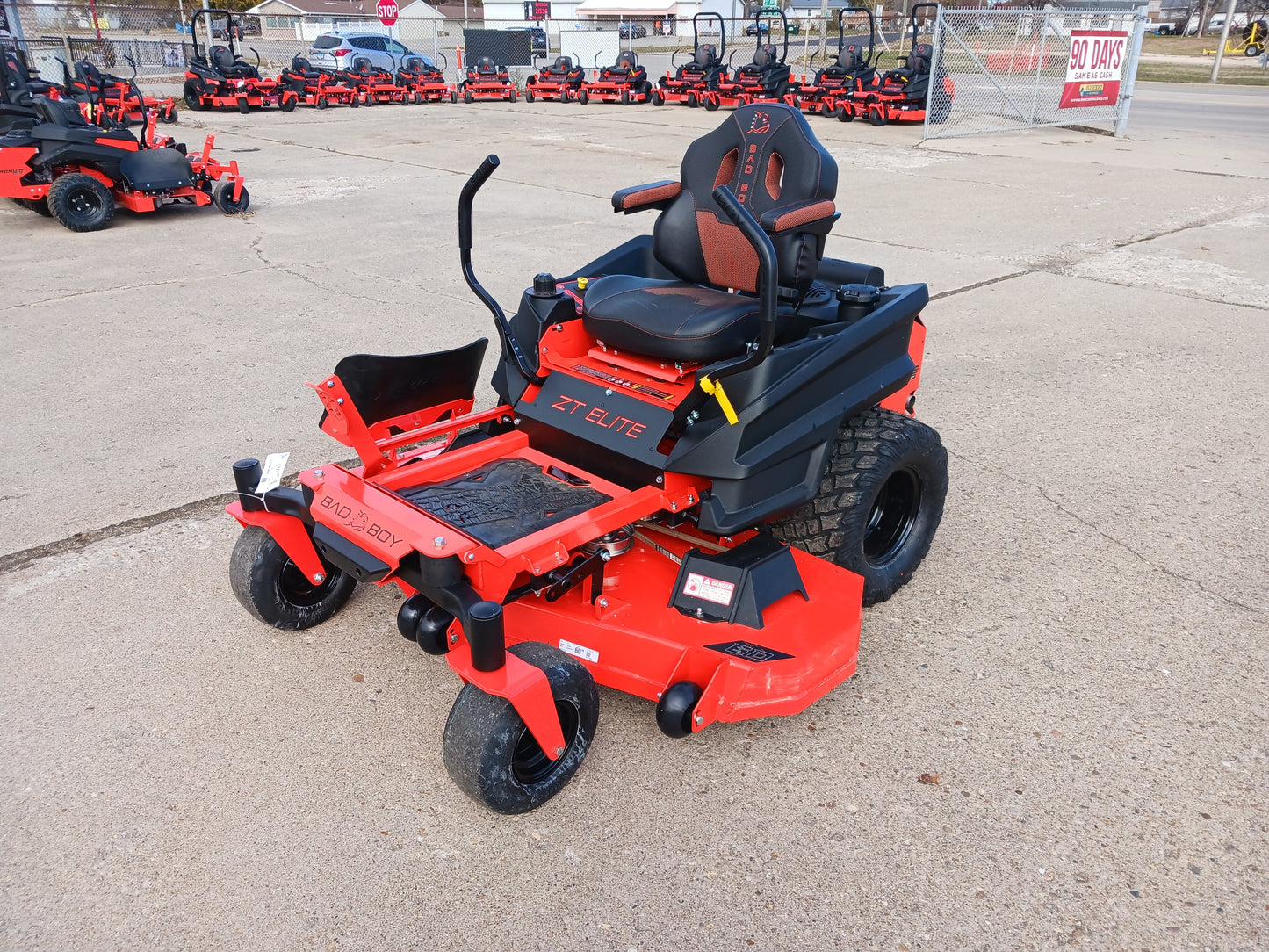 Bad Boy ZT Elite Zero Turn Package – Big Tex Trailer + 80V Trimmer & Blower