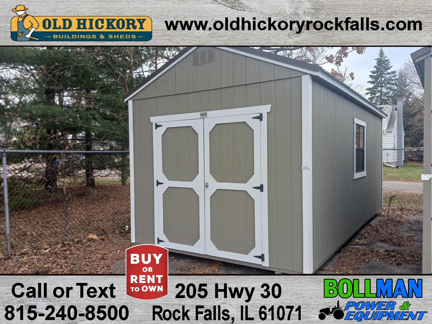 Old Hickory 10x20 Utility Shed B41