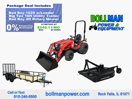 Bad Boy 1025 Cutter & Trailer