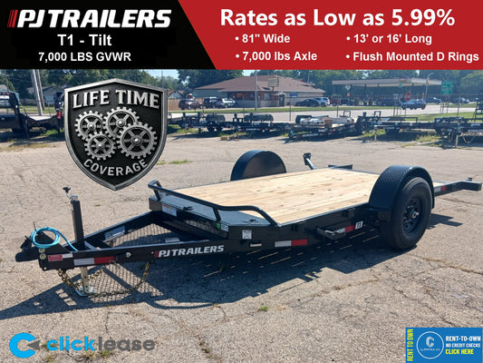 PJ Trailer T1 Tilt Trailer