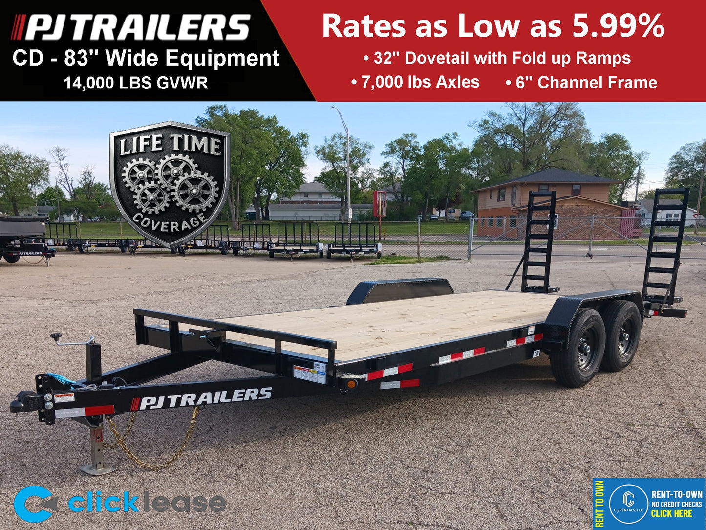 PJ Trailers CD Equipment Trailer