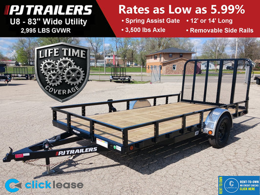 PJ Trailers U8 Utility Trailer