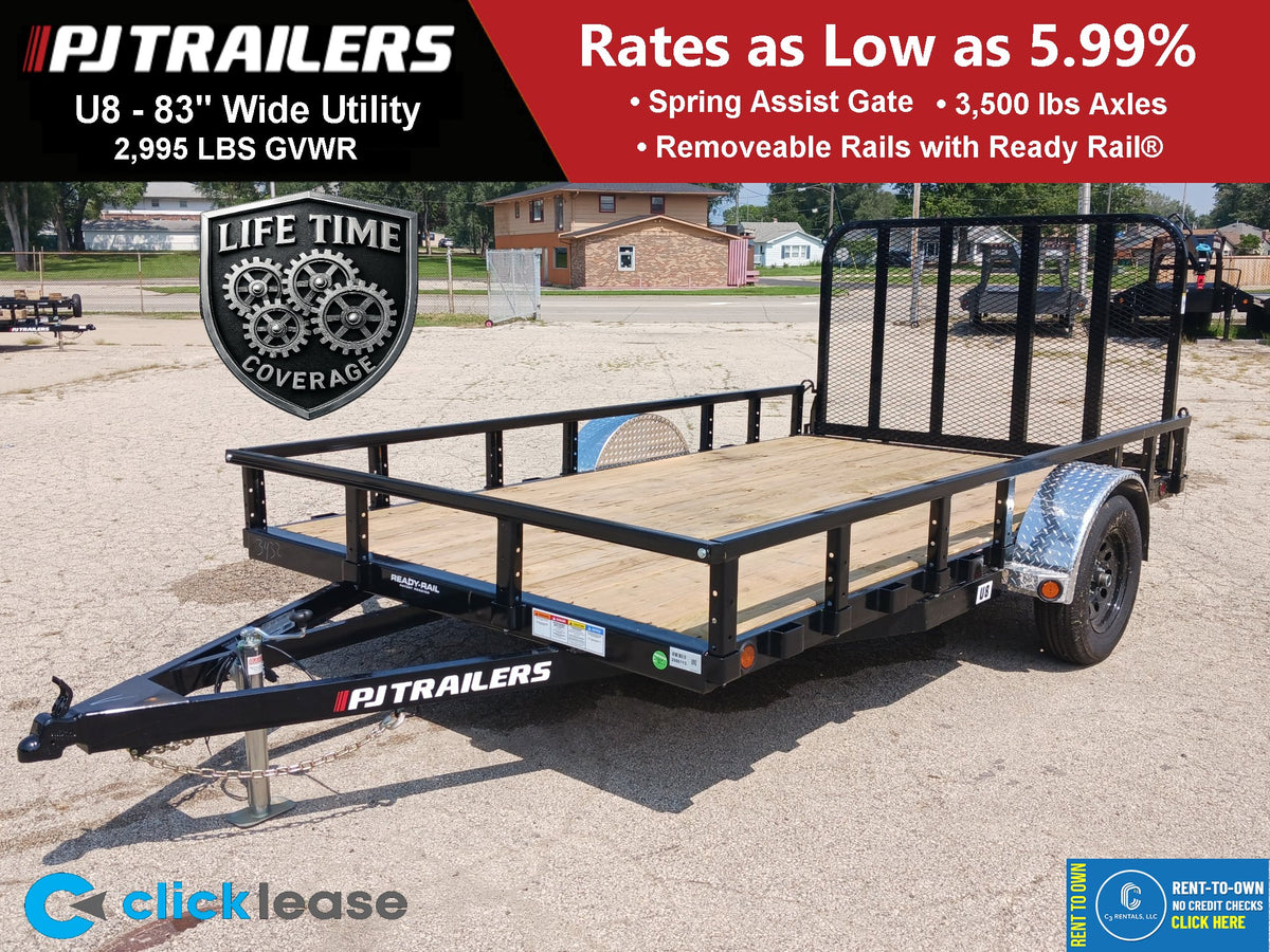 PJ Trailers U8 Utility Trailer