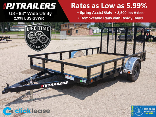 PJ Trailers U8 Utility Trailer