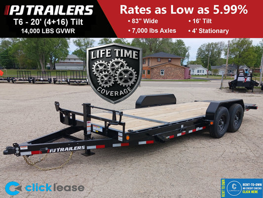 PJ Trailers T6 Equipment Tilt Trailer