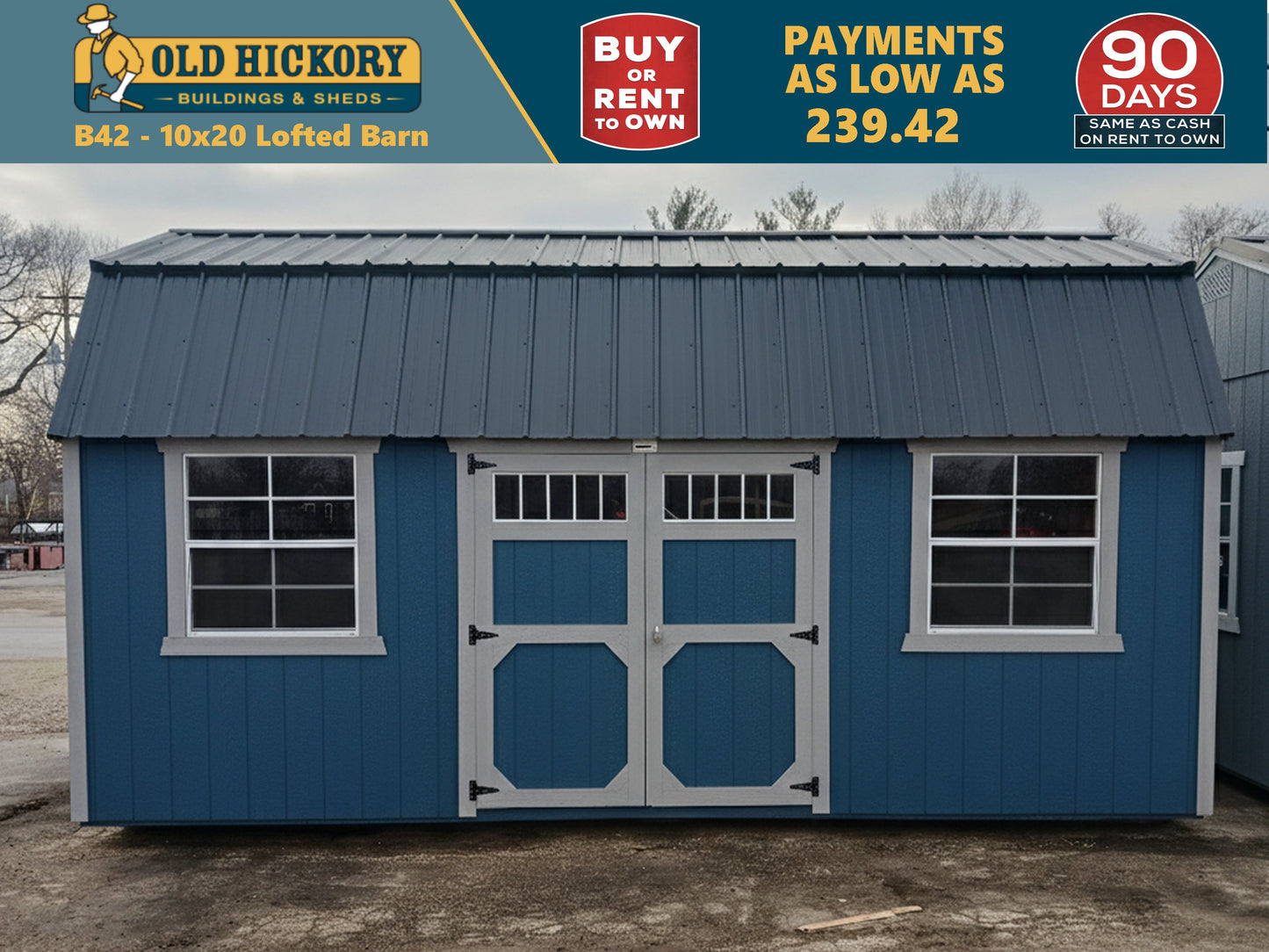 10 x 20 Lofted Barn