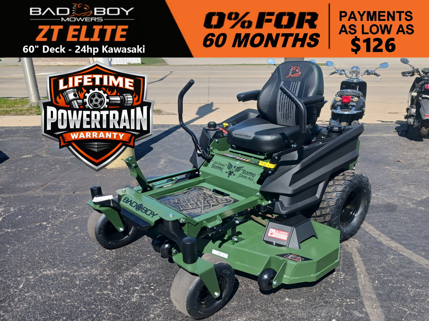 Limited Edition Bad Boy ZT Elite Military Edition Mower